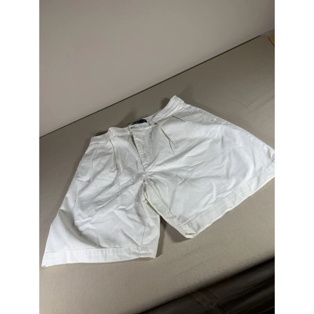 VINTAGE Polo Ralph Lauren Tyler Shorts Size 36 White 9 Inch Preppy Mens